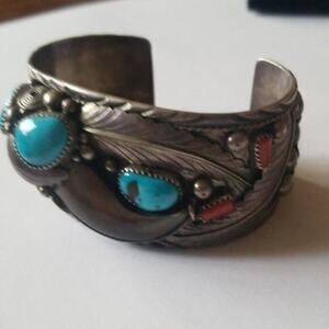 NEW. 925 silver hand made Indian‎ bracelet.